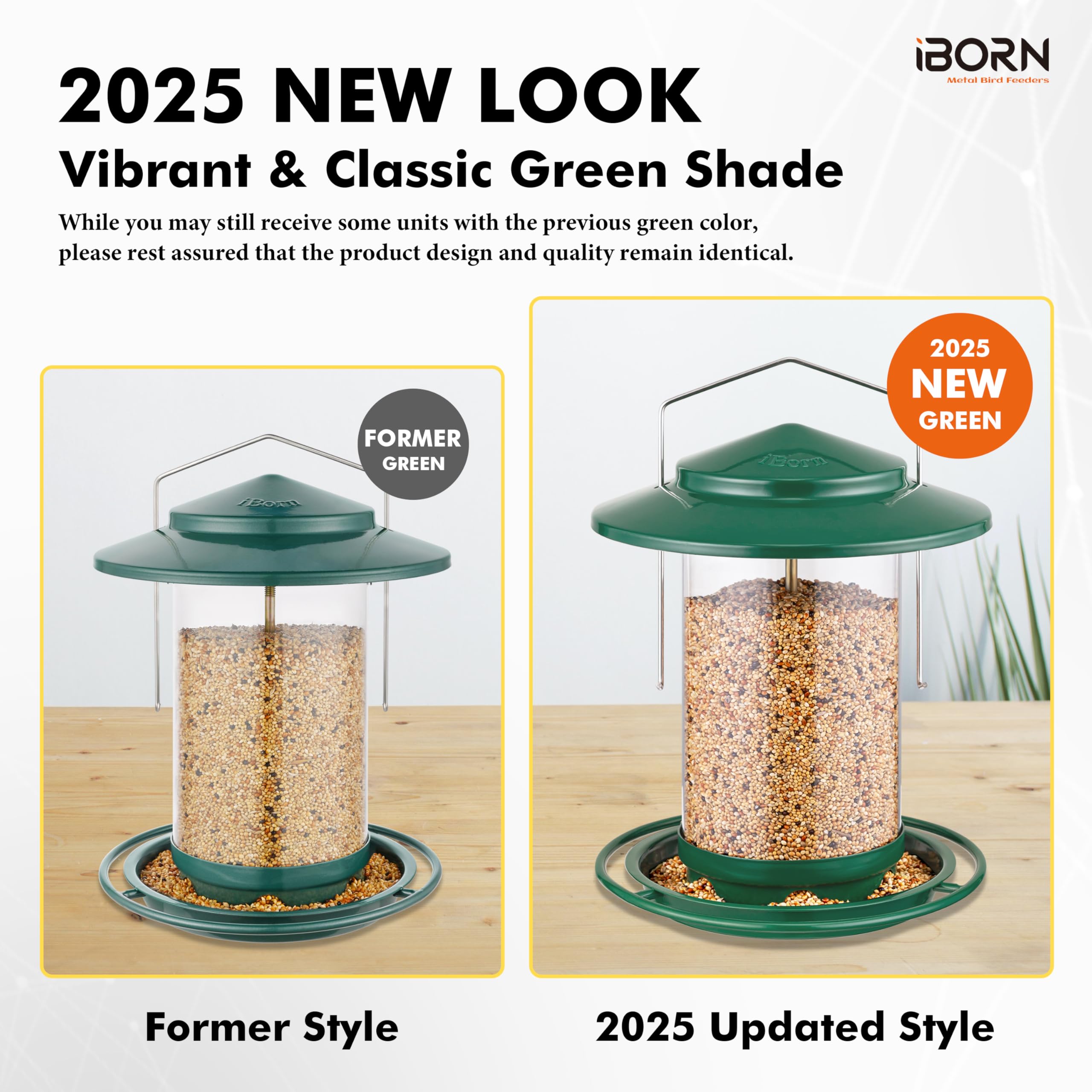 iBorn Stainless-steel hanger keeps the feeder secure in windy outdoor conditions.