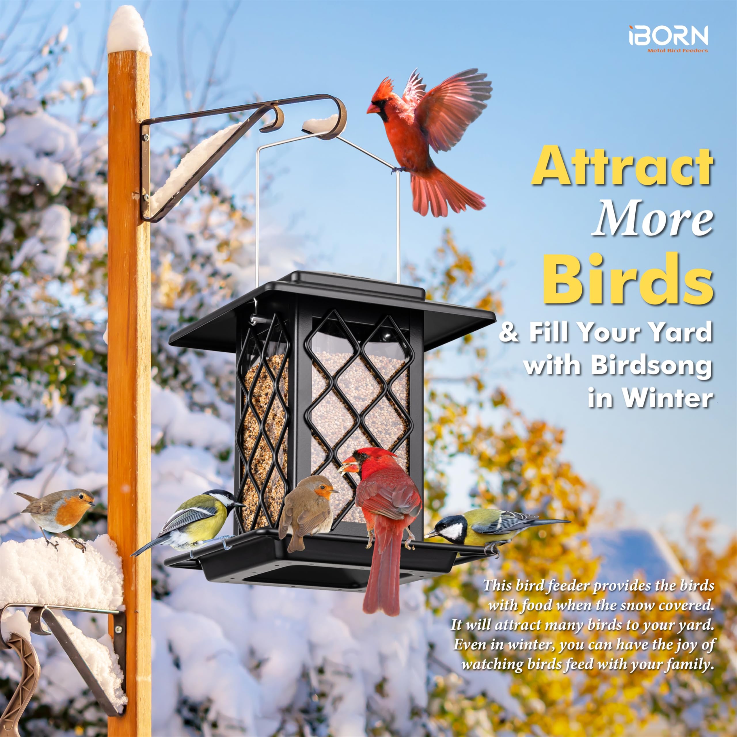 iborn heavy-duty metal construction supports durability in weather