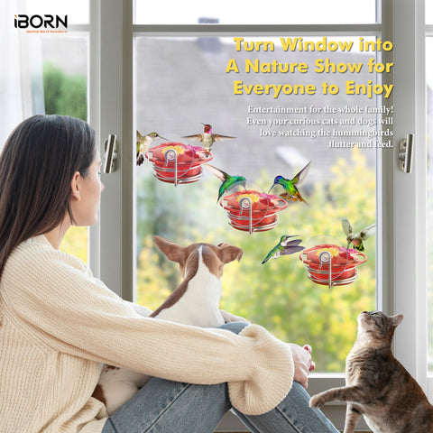 iborn feeder 3oz nectar reservoir for quick refills.
