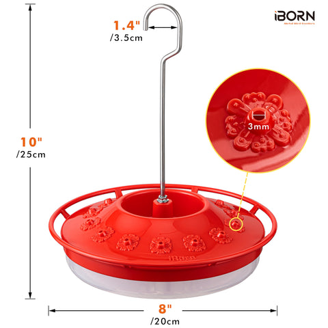 iBorn feeder showing ant moat design deterring ants outdoors