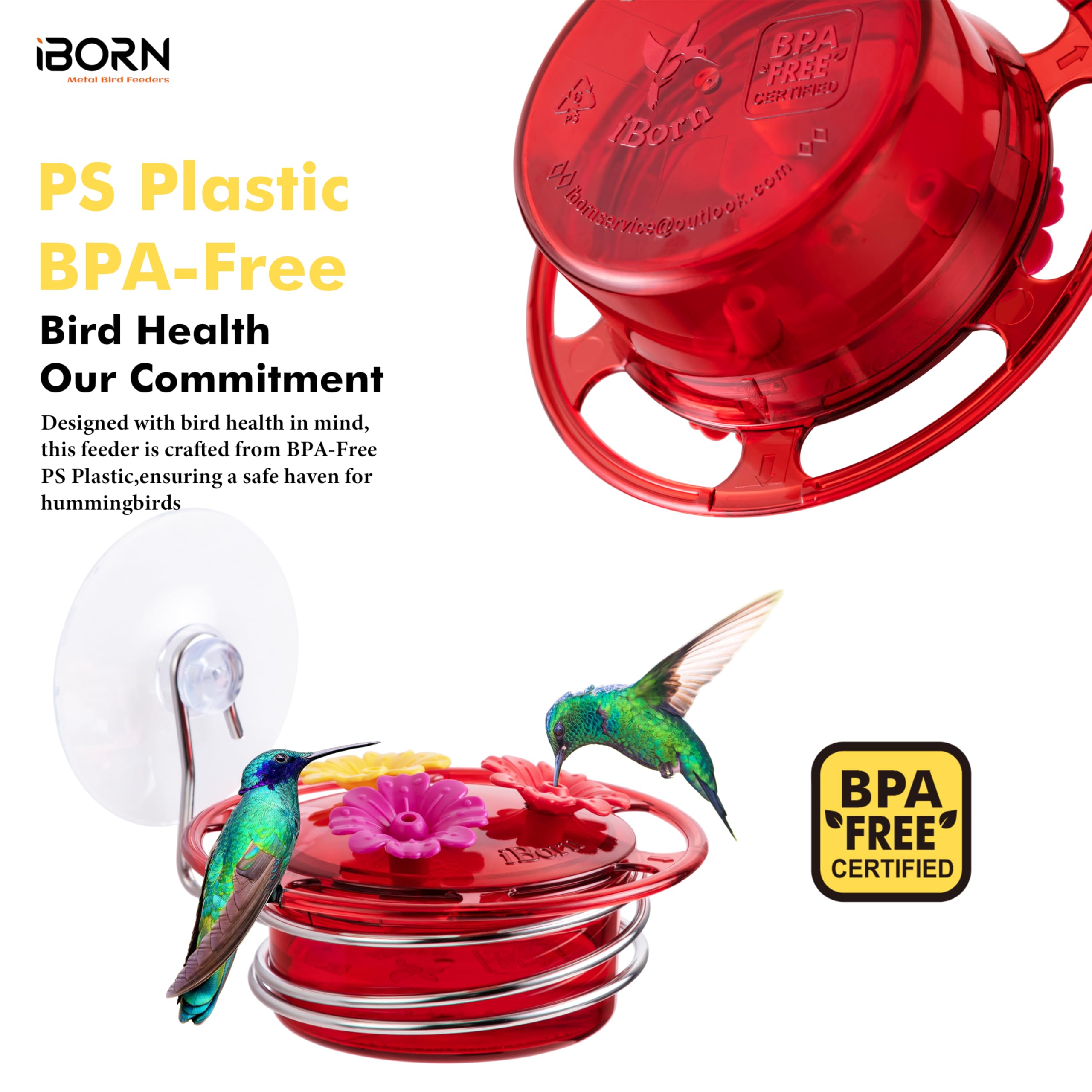 iborn BPA-free materials offer a bird-friendly feeding option.