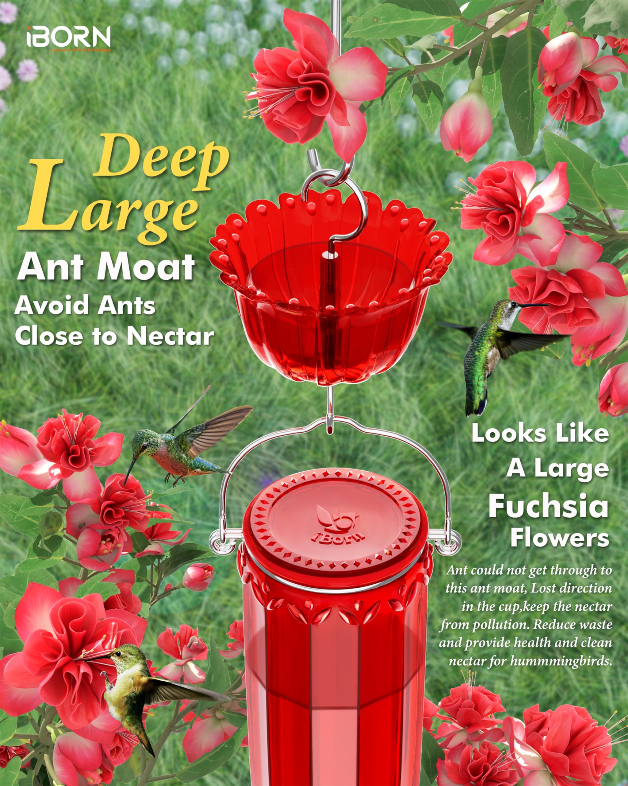 iborn hummingbird feeder gift-ready packaging for gifting bird lovers