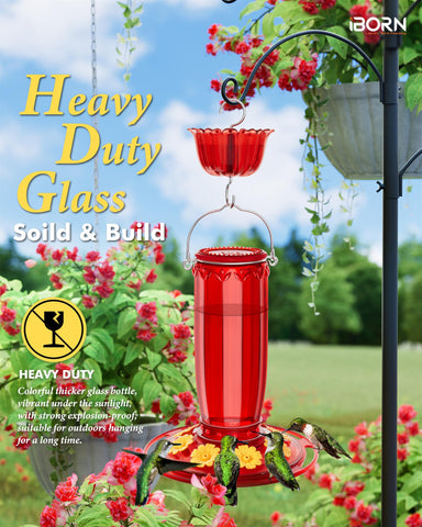 iborn hummingbird feeder yellow flower ports attract hummingbirds