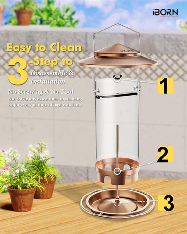 iBorn large hanger allows quick, five-second refills from the top