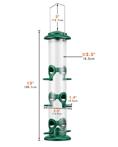 iBorn mix seed feeder attracts diverse bird species