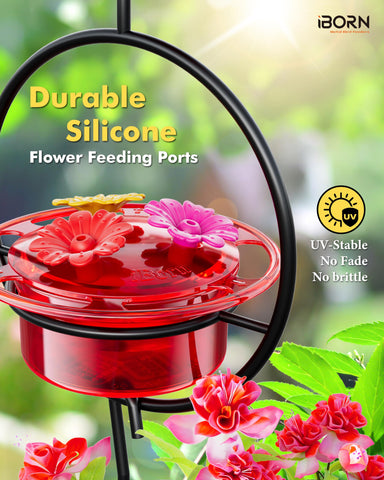 iborn outdoor hummingbird feeder garden display inviting birds to feed