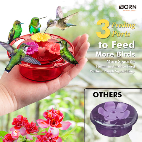 iBorn red compact feeder adds a pop of color to any outdoor setup.