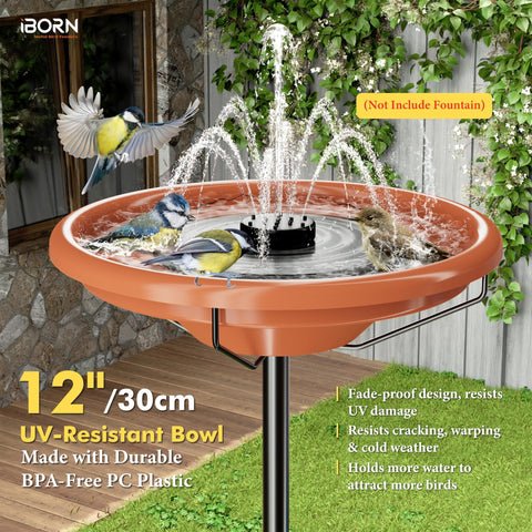 iBorn rust-proof coated metal stand built for year-round weather.
