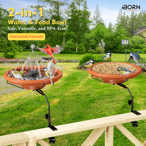iBorn rust-resistant metal bracket enhances outdoor longevity.