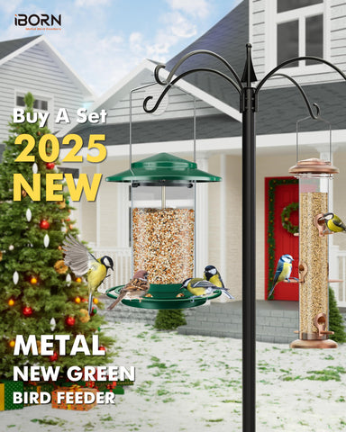 iBorn Seed flow-control ports support precise feeding for cardinals and other birds.