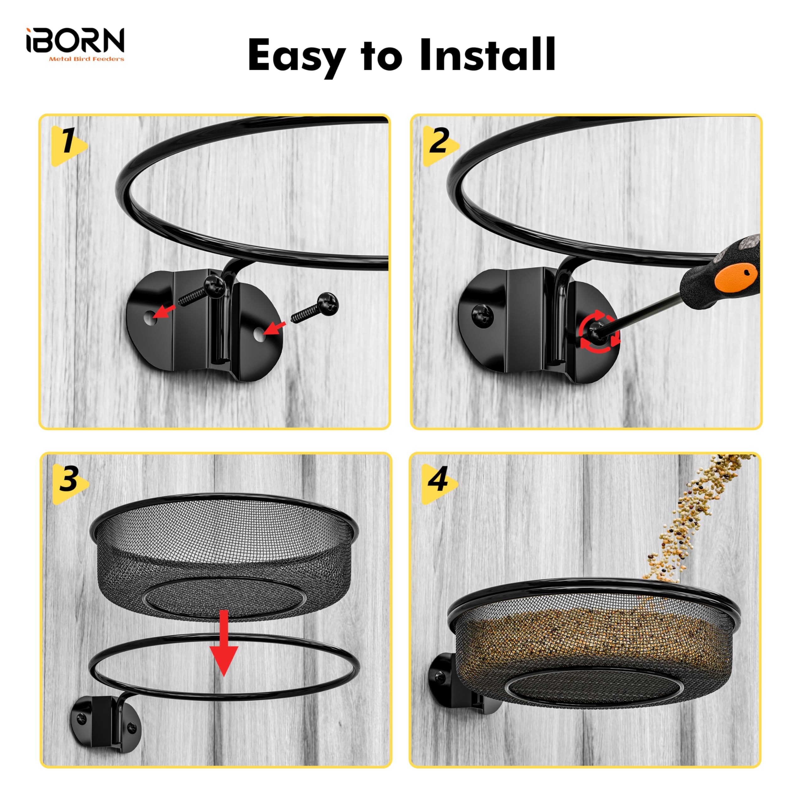 iborn smooth-edge design protects birds and hands during use