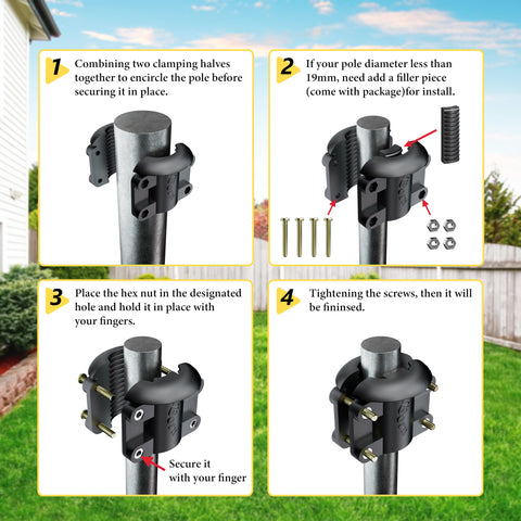 iBorn height adjust feature for optimal baffle placement on poles