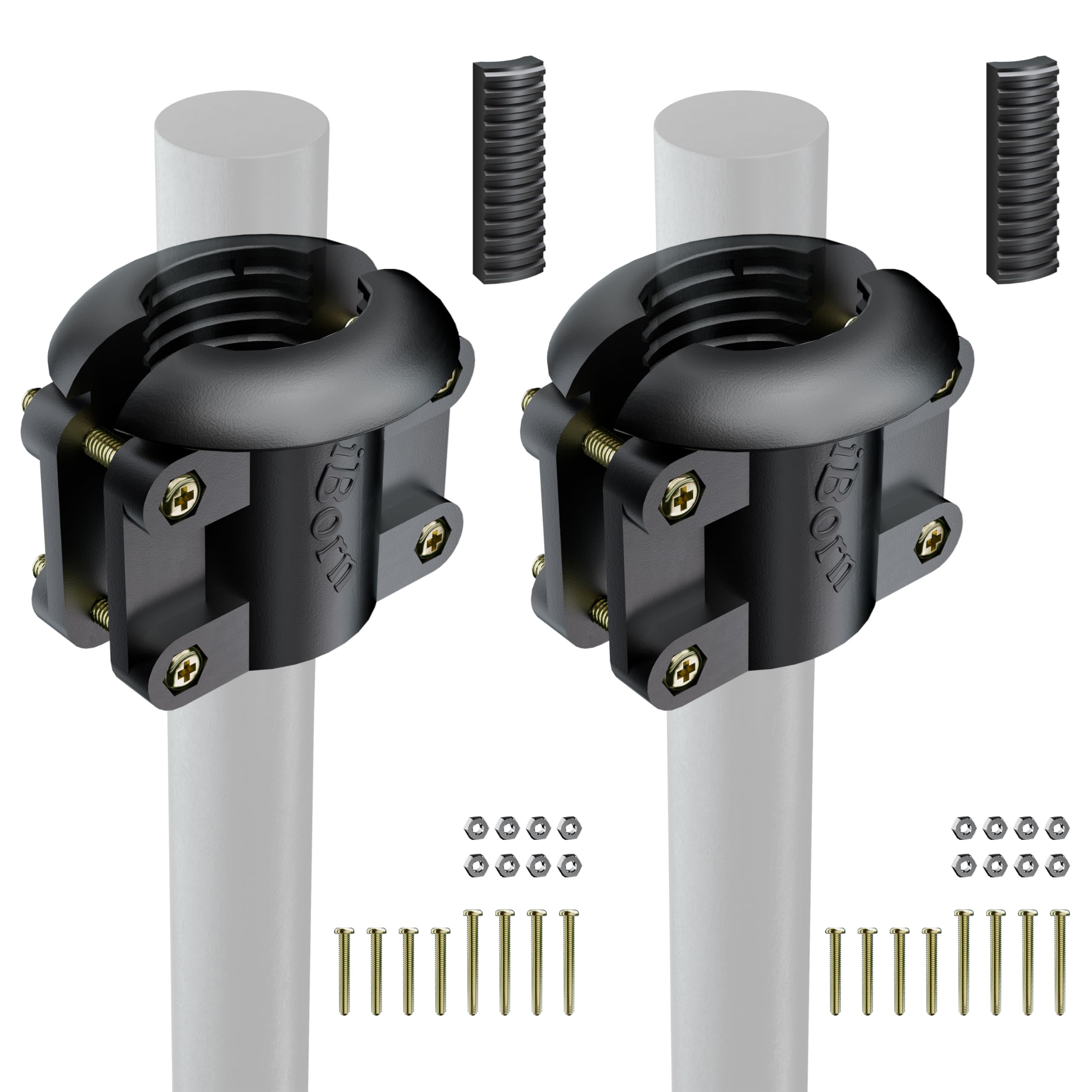 iBorn Squirrel Baffle Bracket with side clamp supports secure baffle setups on bird feeder poles