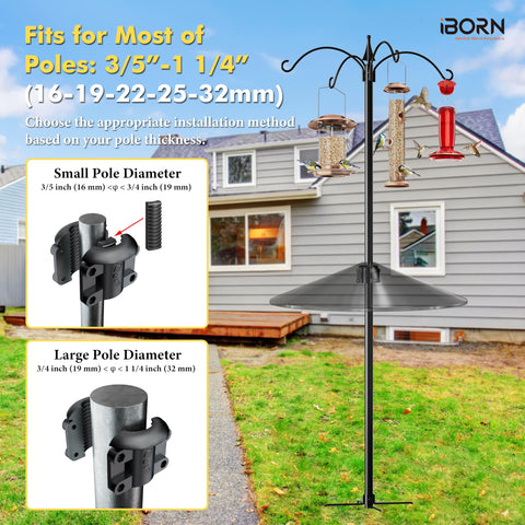 iBorn spacer piece enhances fit on smaller poles for snug installation