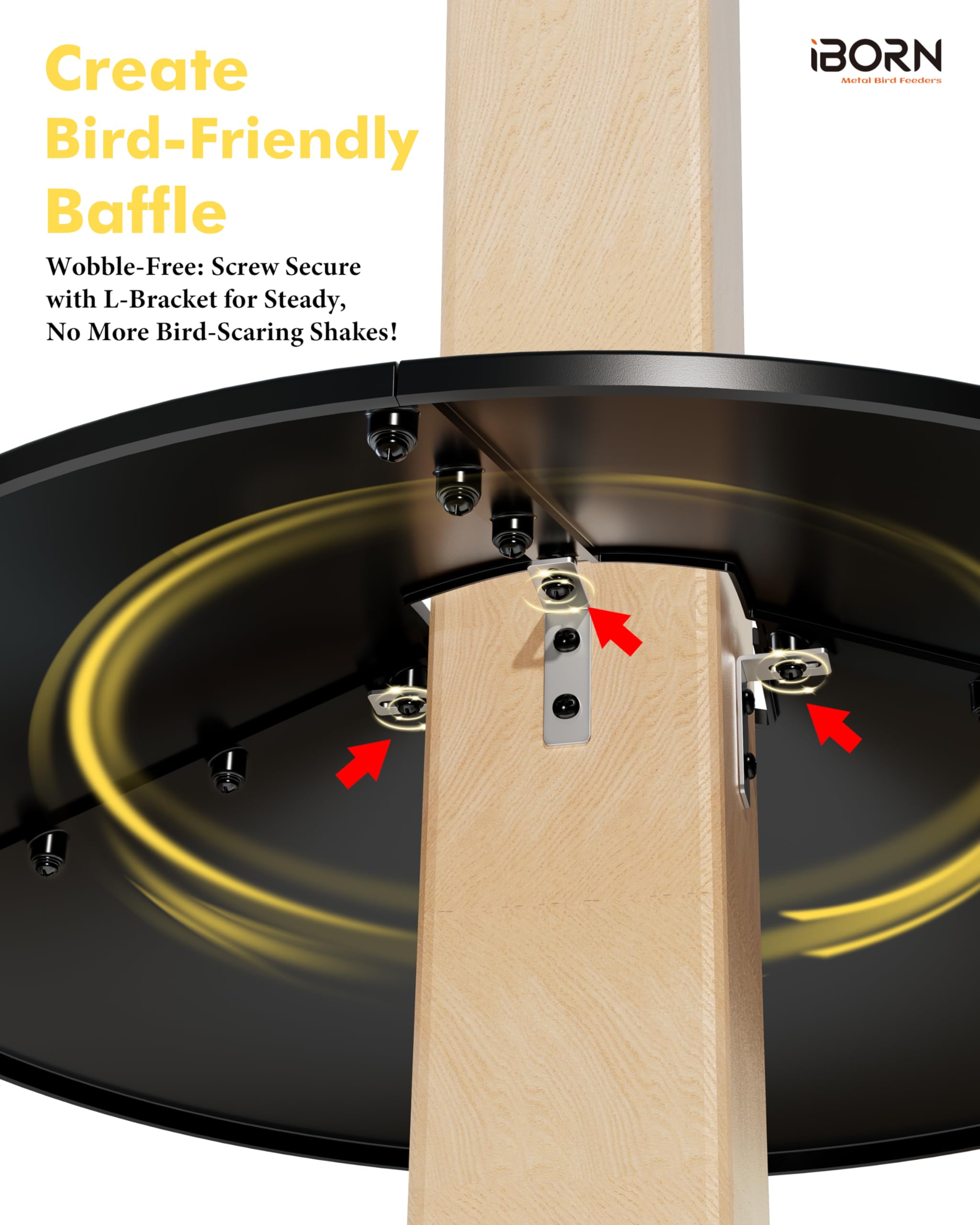 iBorn Squirrel Baffle detailed interlocking design for rain sealing