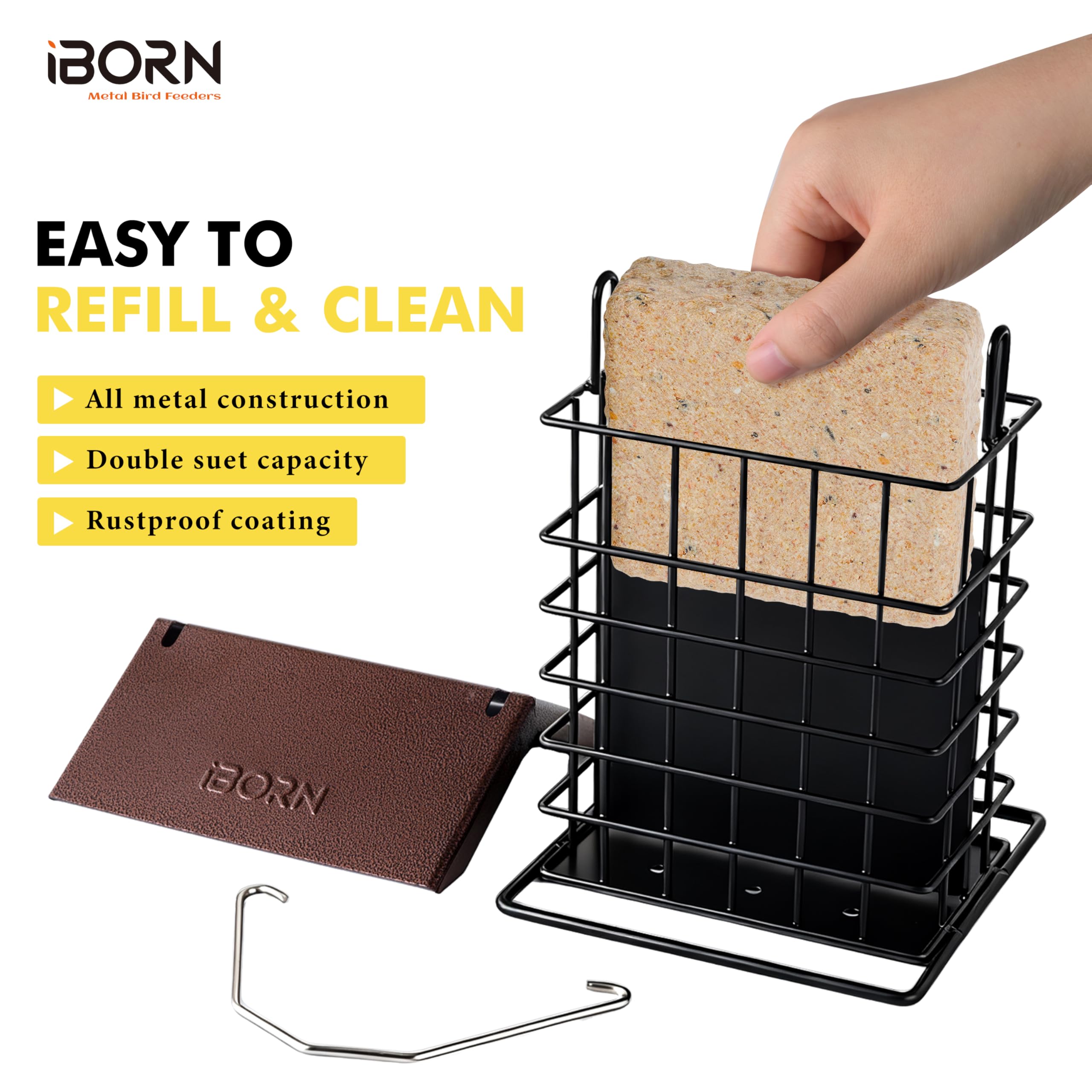 iBorn bottom board catches crumbs, keeping garden clean.