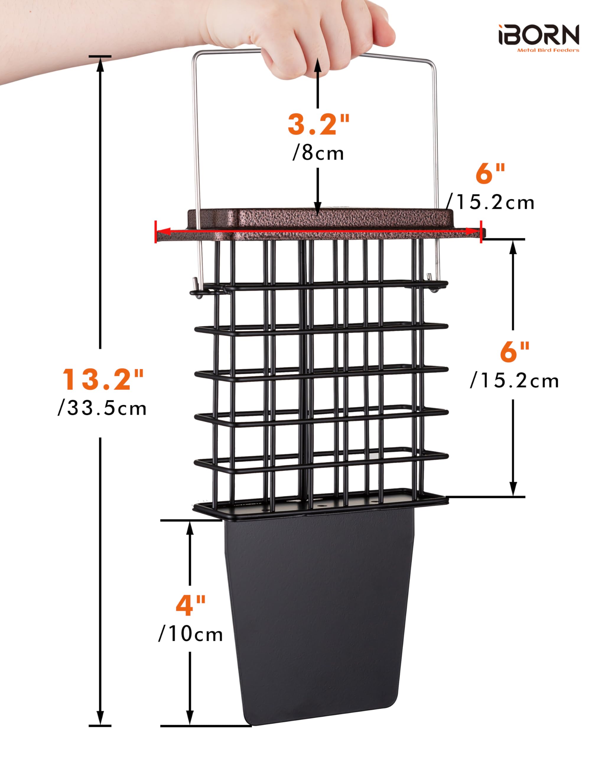 iBorn Suet Feeder outdoor hanging design suits woodpeckers year-round