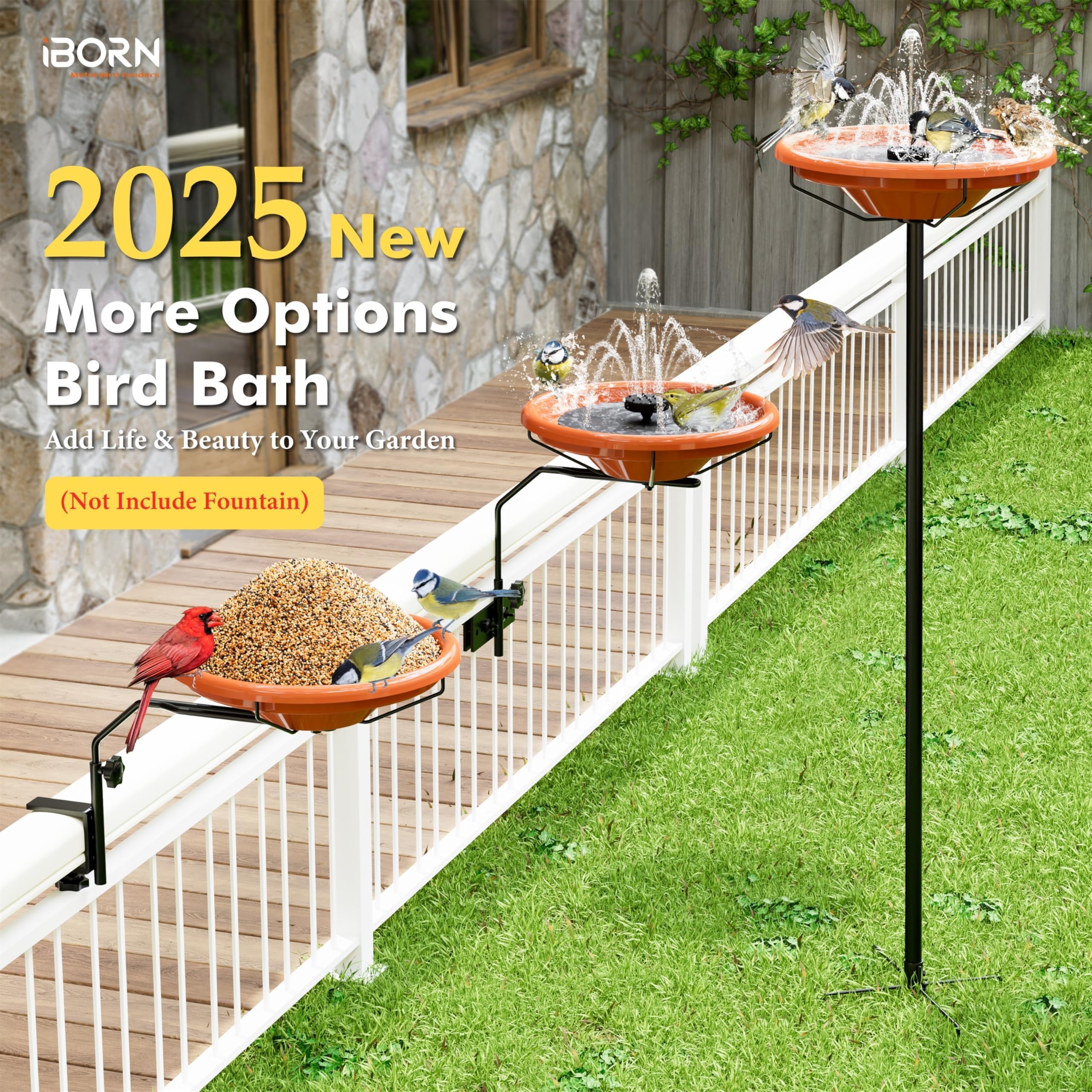 iBorn three-section adjustable-height pole enabling quick height customization.
