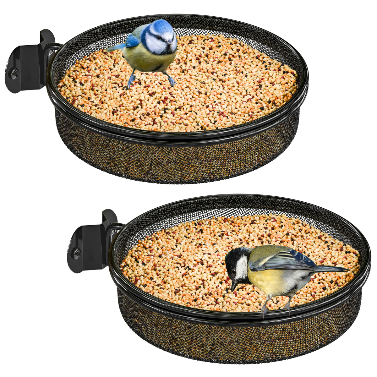 iborn wall-mounted bird feeder tray with mesh for quick drainage and easy cleaning