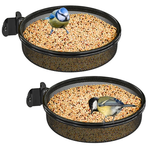 iborn wall-mounted bird feeder tray with mesh for quick drainage and easy cleaning