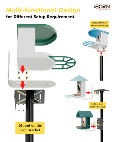 iBorn adjustable height up to 63 inches supports different viewing angles.