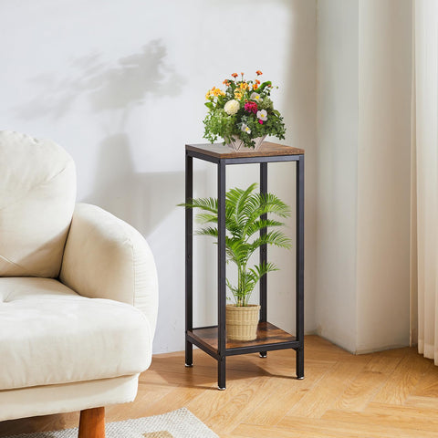 IBUYKE plant stand in a living room showcases decorative versatility.