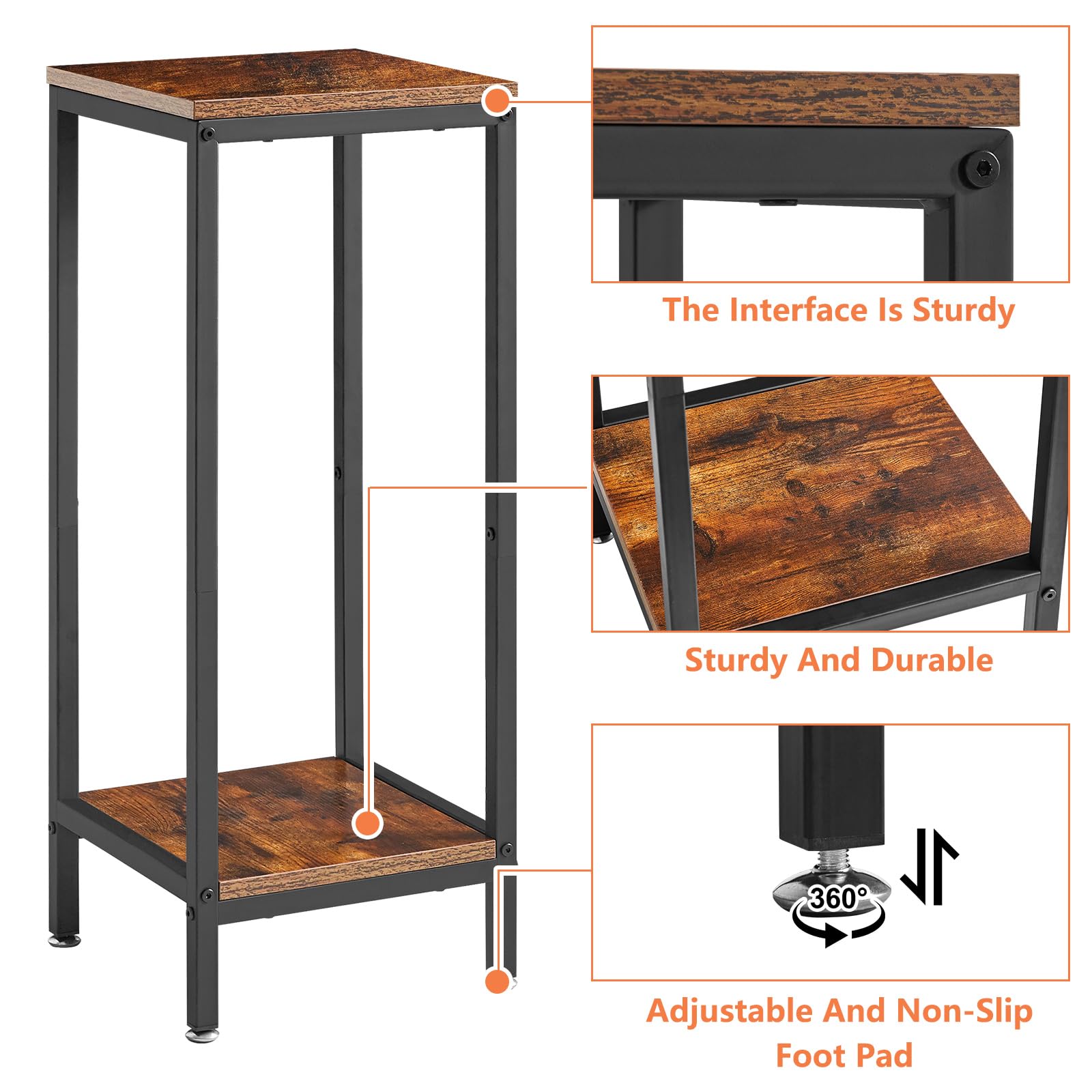 IBUYKE plant stand on patio illustrating indoor-outdoor friendly design.