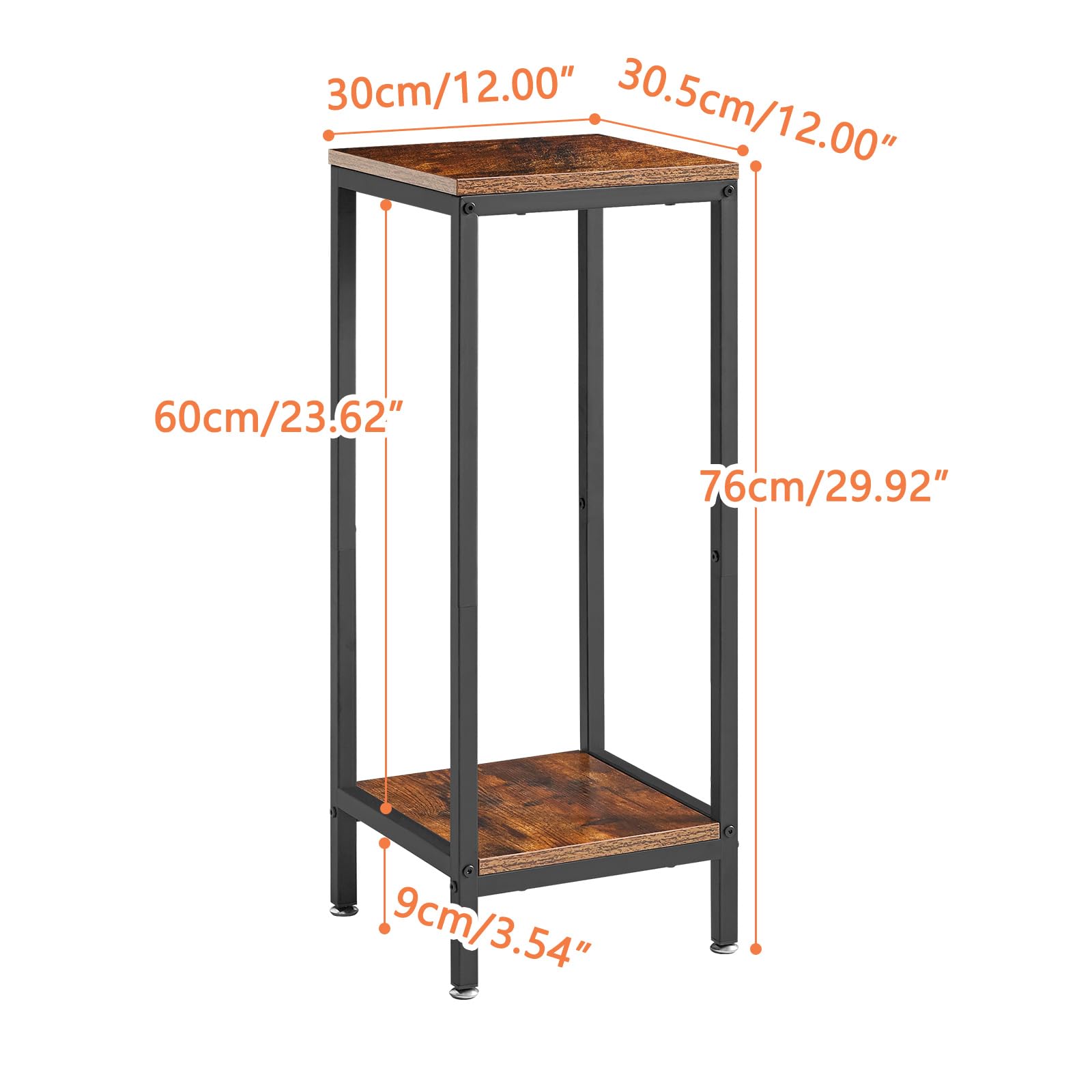 IBUYKE sturdy iron-frame plant stand enables organized plant display with easy access.