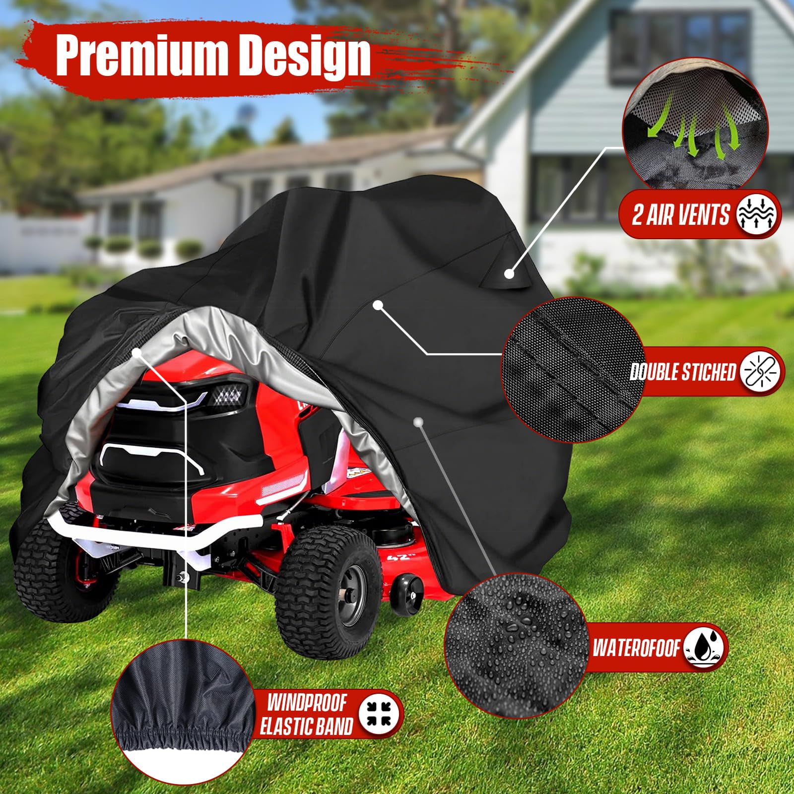 IC ICLOVER elastic hem and storage bag enable easy installation and storage.