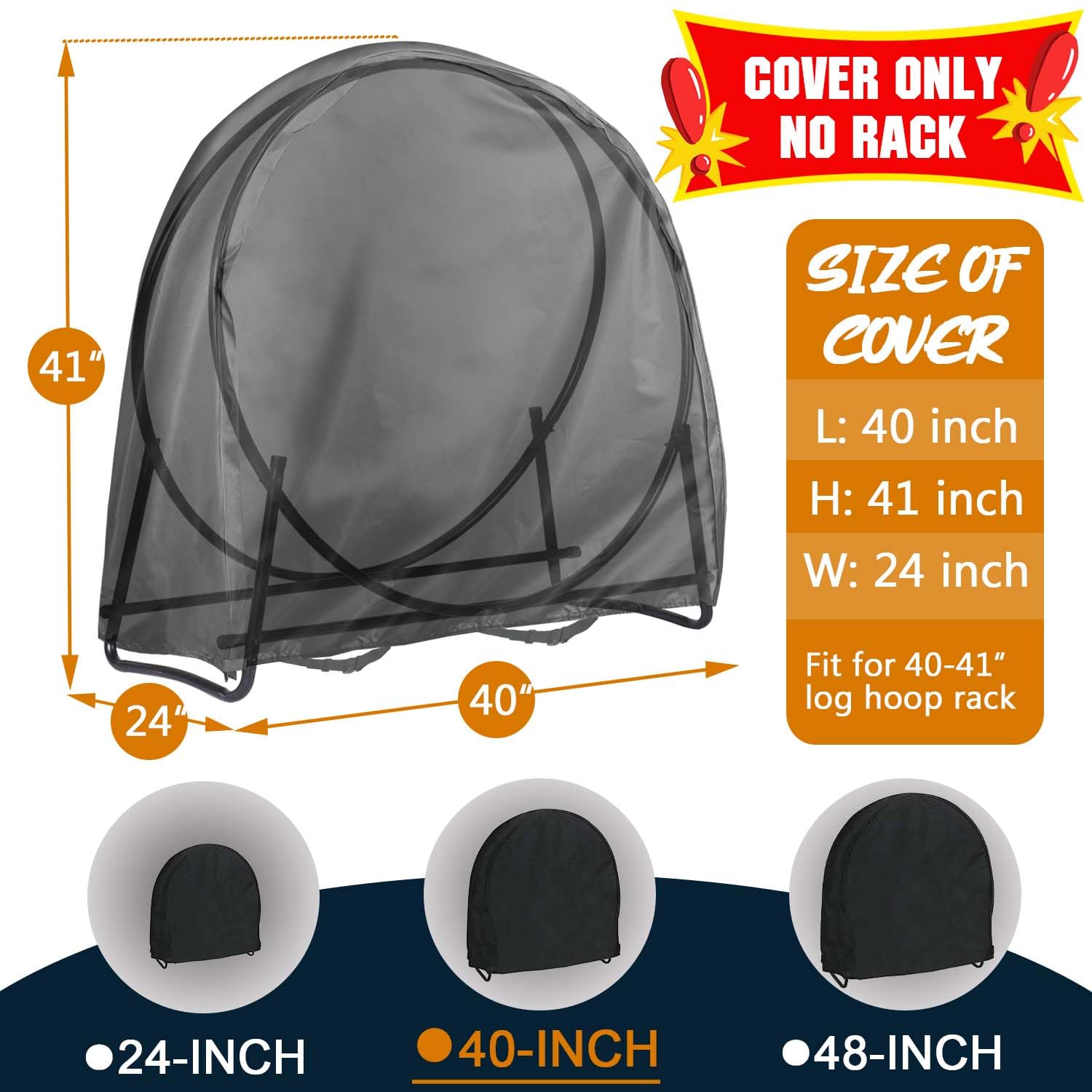 IC ICLOVER log hoop cover adjustable buckles provide wind stability.