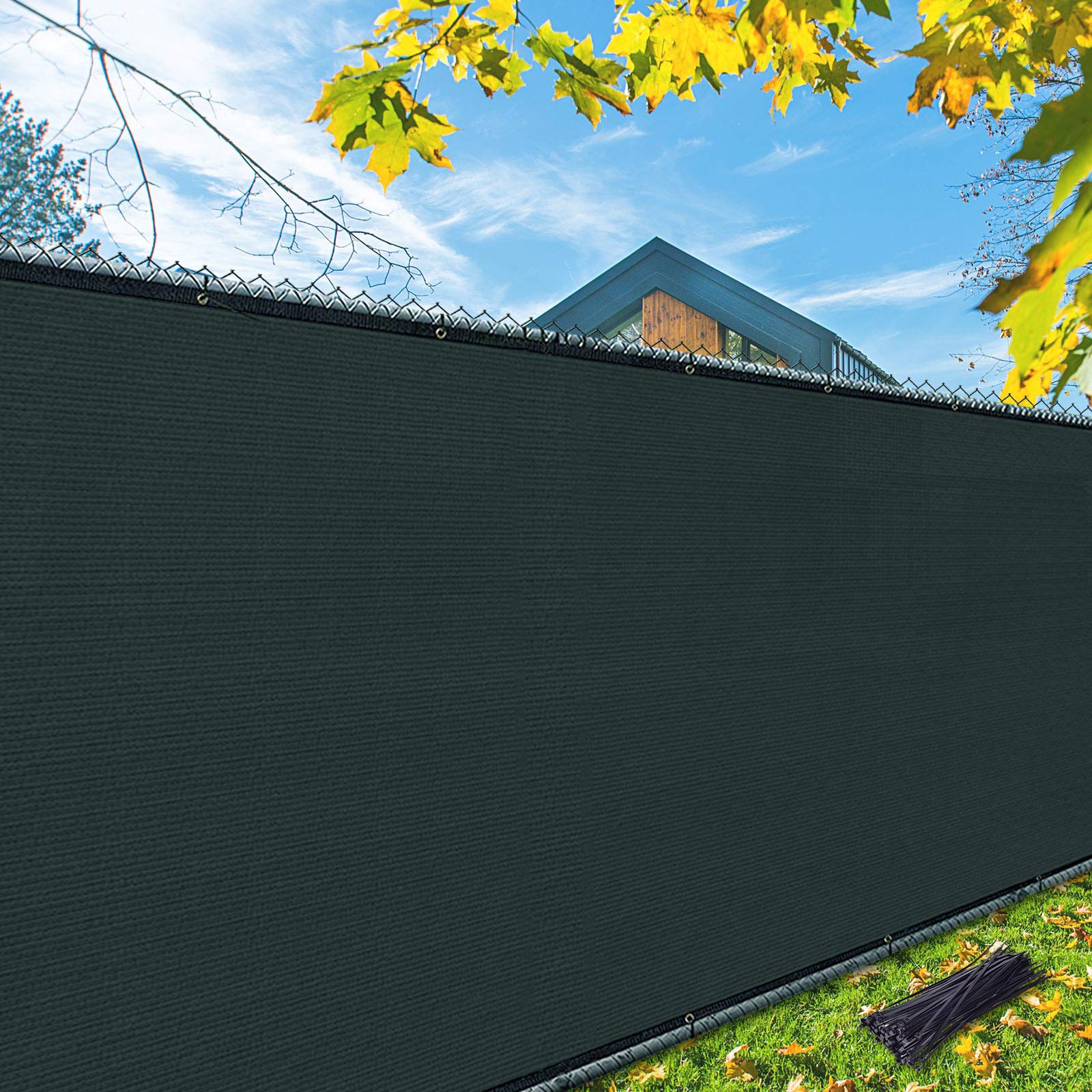 iCover compatible with chain link and wood fences for versatile privacy