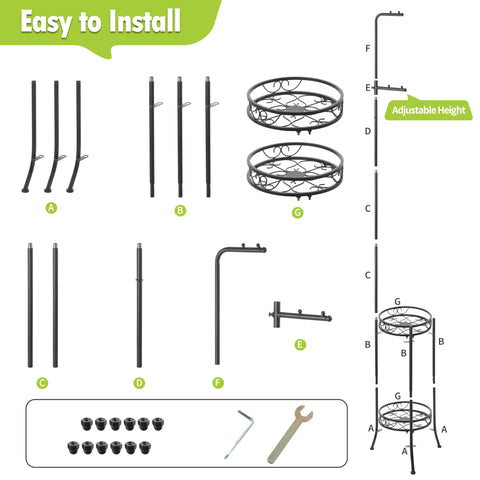 Icewogo rustproof wrought iron finish highlighted for long-lasting use