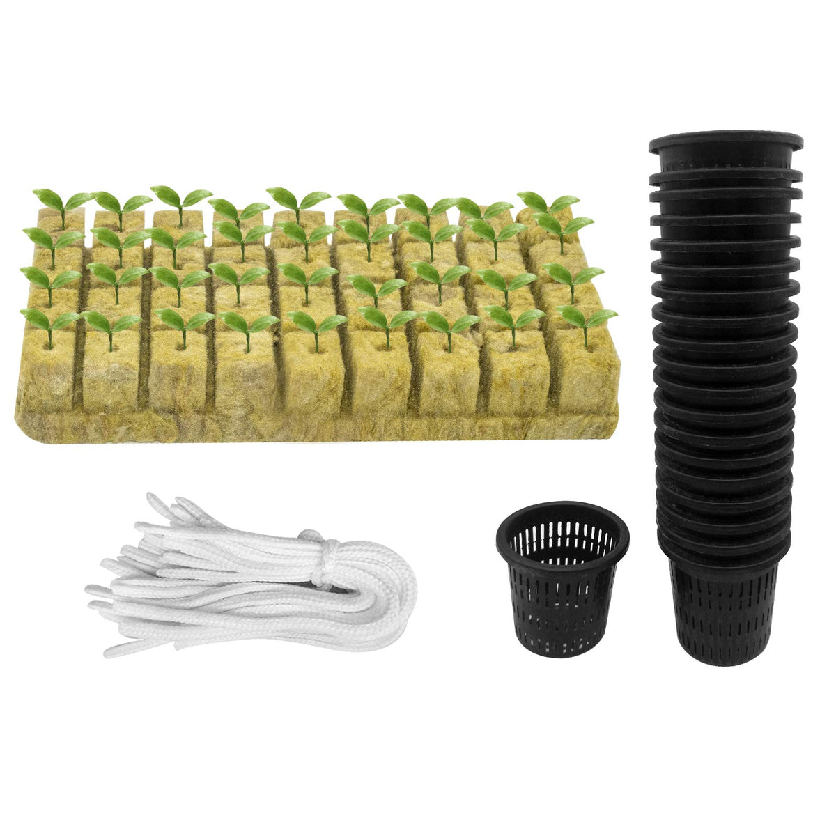 Iceyyyy 2-inch mesh net pots kit for efficient root drainage and aeration