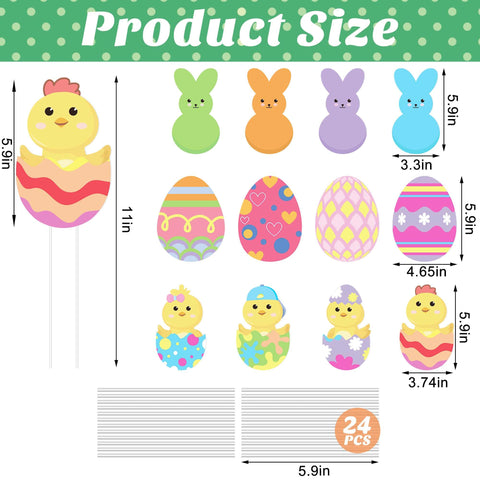 Iceyyyy chick Easter stake accents garden beds with spring whimsy