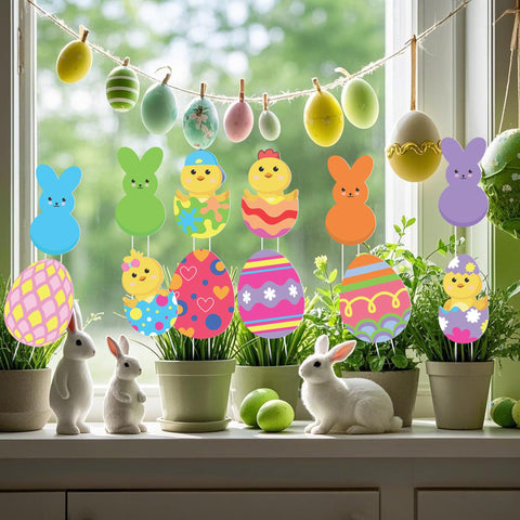 Iceyyyy eggs Easter stake adds festive focal point to pots