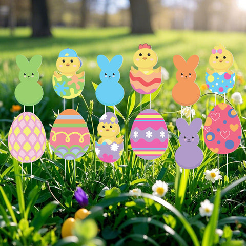 Iceyyyy plant sign stakes deliver durable reusable Easter decor