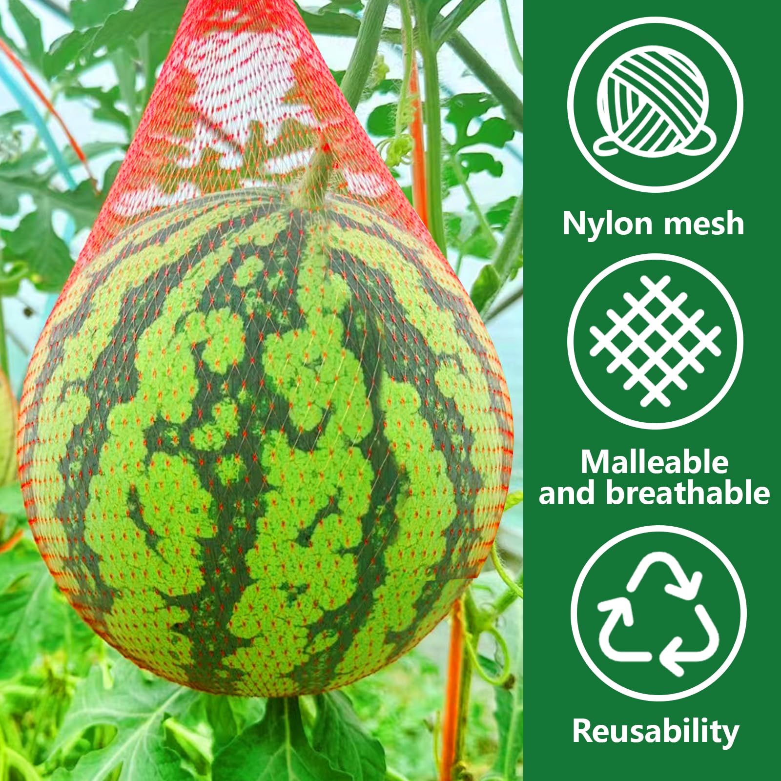 Iceyyyy Reusable nylon mesh: durable and eco-friendly for ongoing fruit and veggie storage.