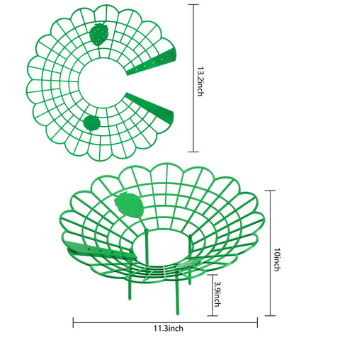 Iceyyyy strawberry stand assembly shows easy installation around existing plants.