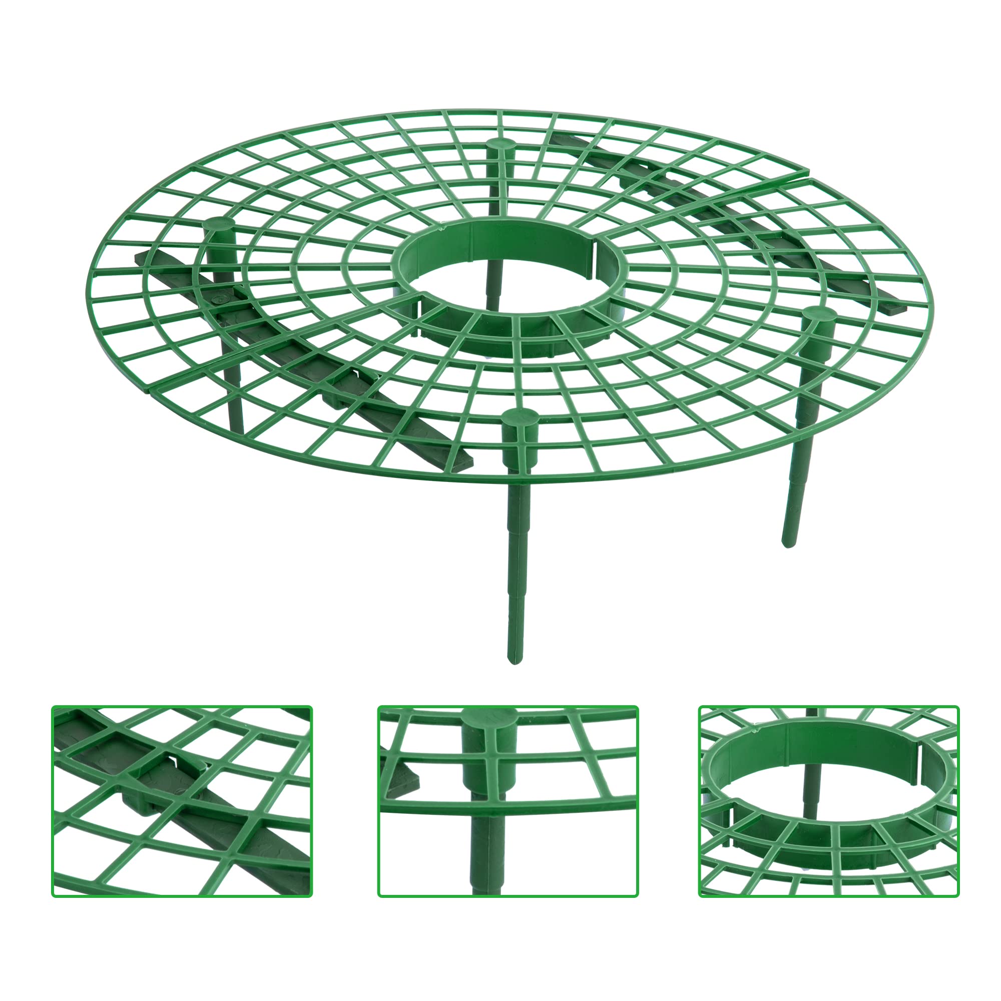 Iceyyyy strawberry stand assembly around plants demonstrates quick, tool-free setup.