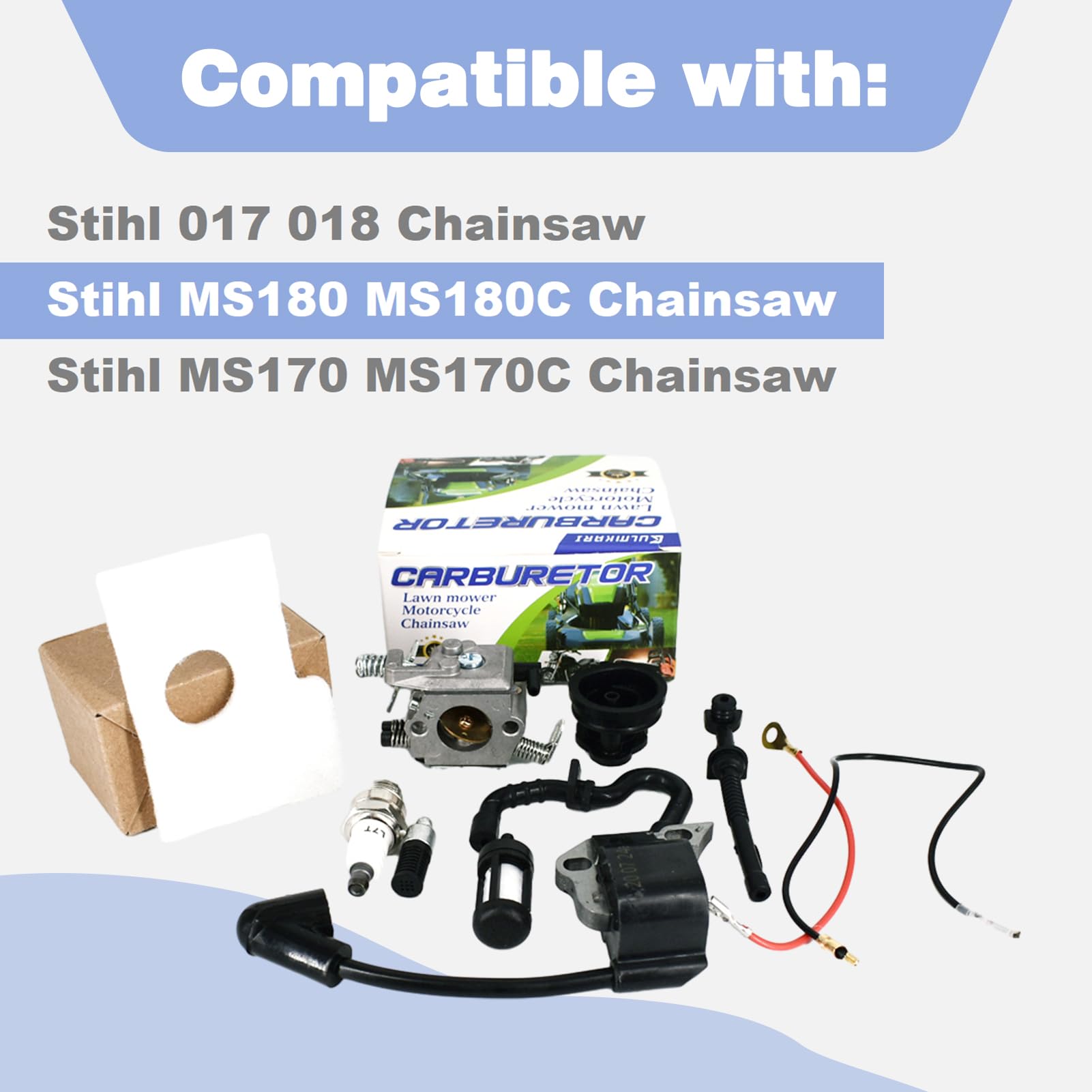 Icezest ignition coil for STIHL 017/018—reliable spark delivery.