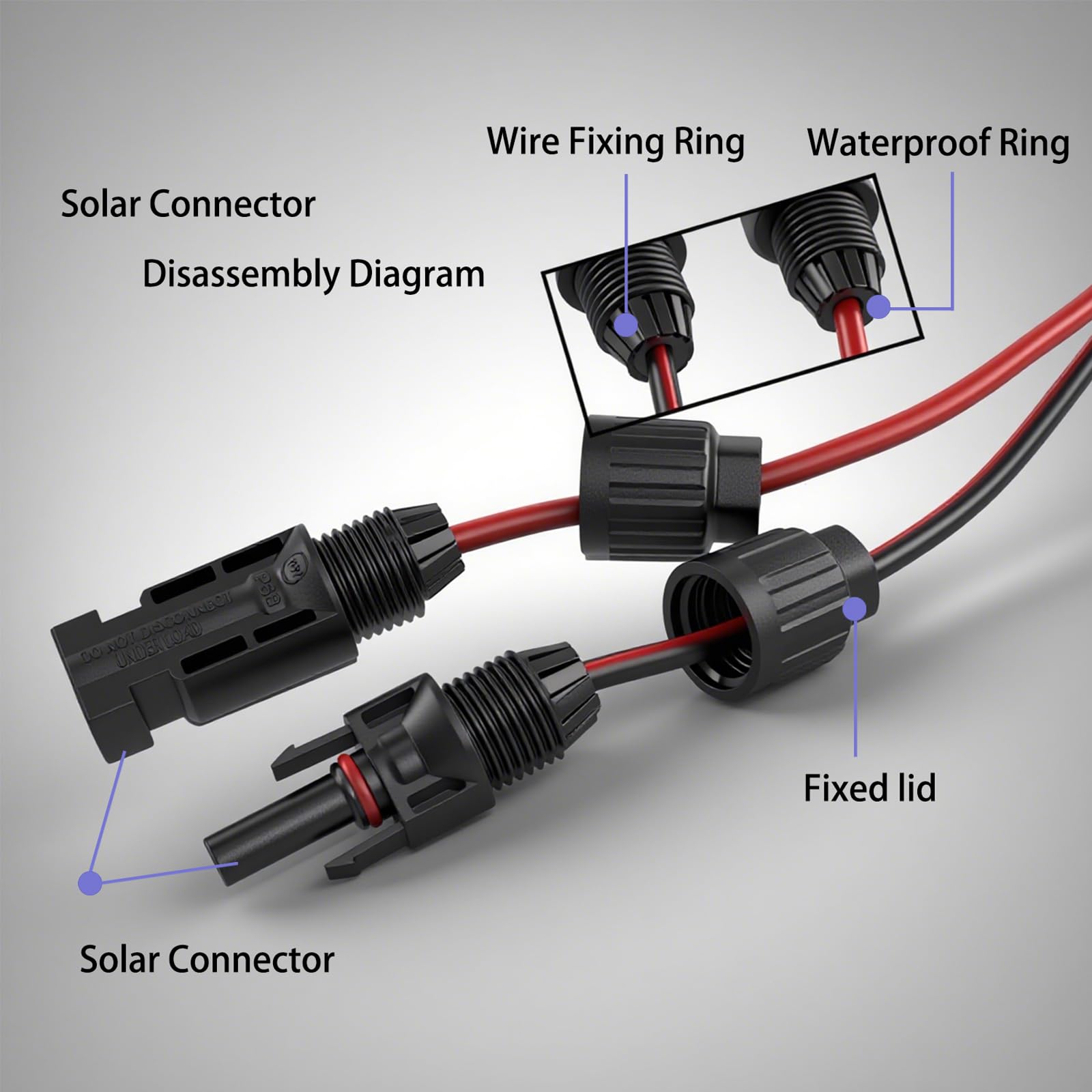 iHaospace solar cable XT60 adapter 25ft for stable power in field setups.