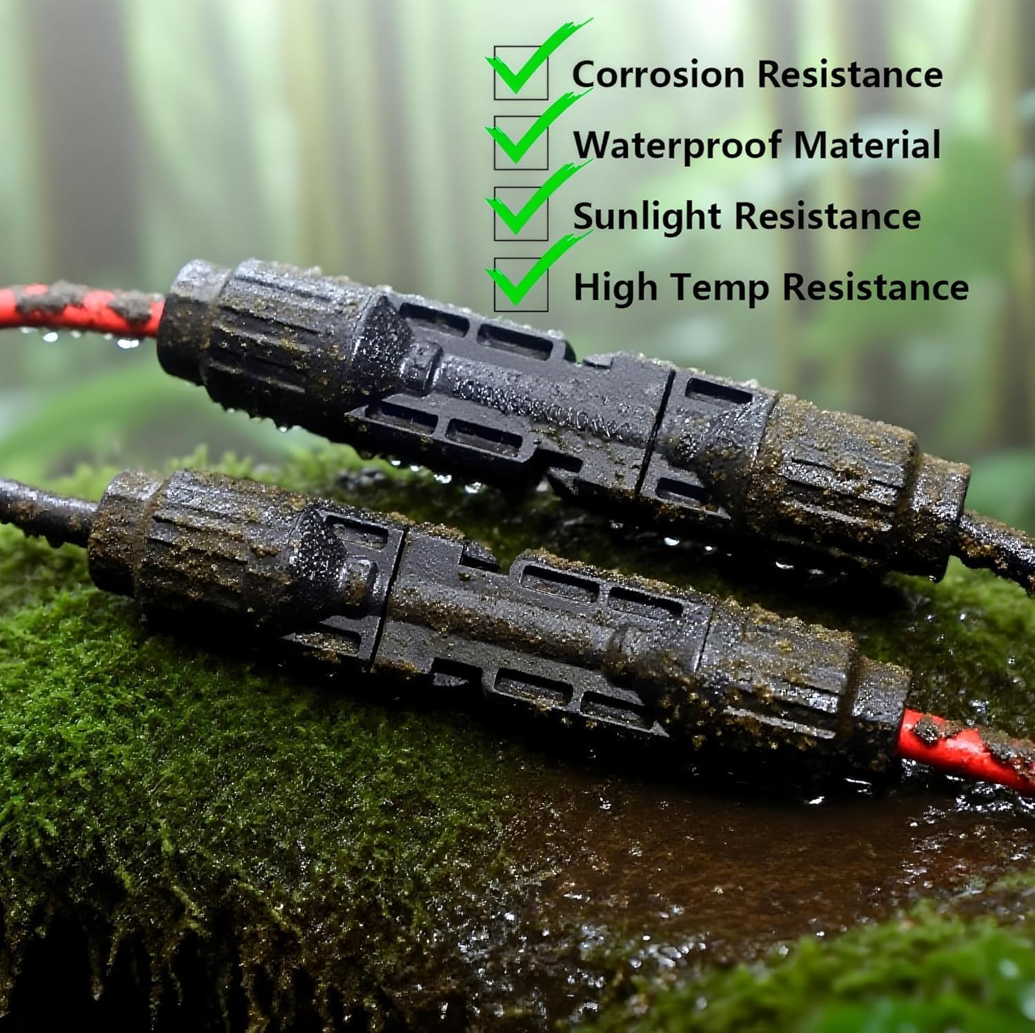 iHaospace XT60 solar cable 12awg with double PVC jacket for rugged outdoor use.