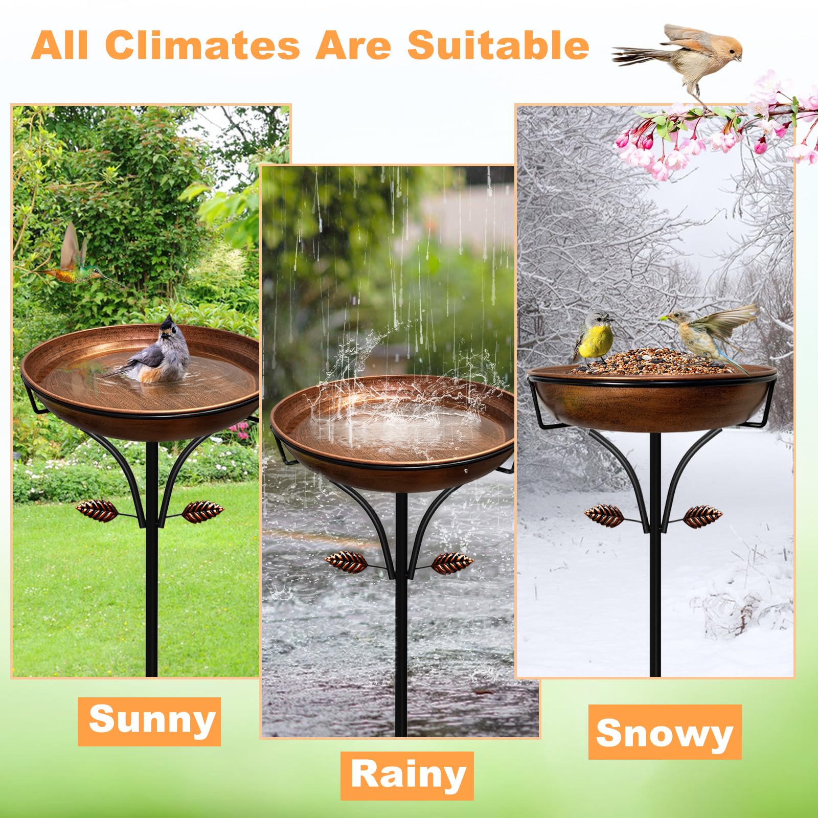 iCHKED durable metal construction with rust-resistant coating for year-round use.