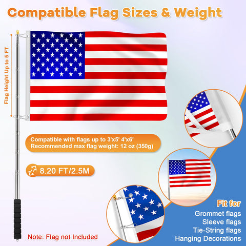 ICOMEY flag clips two types fit different flag styles securely