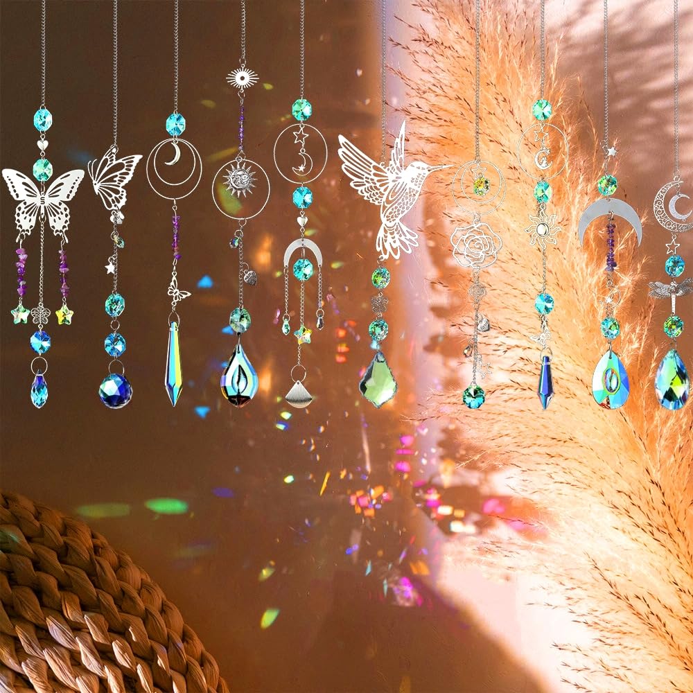 IcosaMro crystal sun catcher flower adds iridescent decor to living spaces.