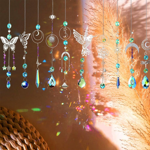 IcosaMro crystal sun catcher flower adds iridescent decor to living spaces.