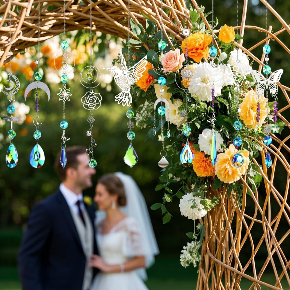 IcosaMro crystal sun catcher snowflake refracts light into delicate colors.