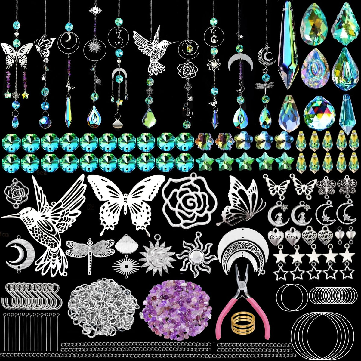IcosaMro crystal sun catcher star creates rainbow reflections on windows.