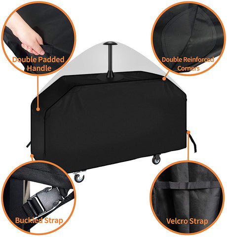 iCOVER 36-inch griddle cover, side view, weatherproof shield for outdoor cooking gear