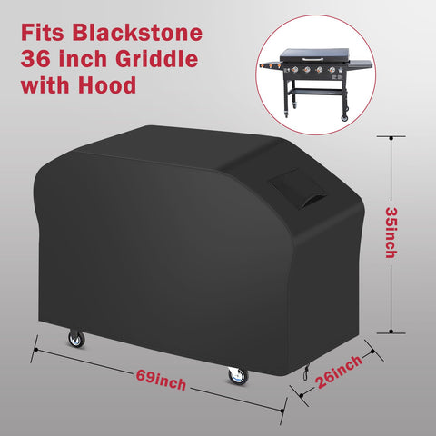 iCOVER 5482 griddle cover features an air vent design for moisture control.